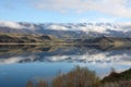 Mountains reflected in Lake Dunstan New Zealand Royalty Free Stock Photo