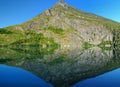 Mountains Reflecting In The Calm Water Of Lake Eidsvatnet Near Skjolden Royalty Free Stock Photo