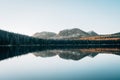 Mountains reflecting in Mirror Lake, in the Uinta Mountains, Utah Royalty Free Stock Photo