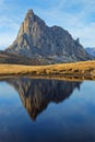 Mountains reflecting on a mountain lake waters Royalty Free Stock Photo