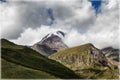 The mountains in the region Kazbeg in republic of Georgia