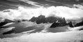 Mountains ridge view, Mont Blanc massif alps, France