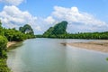 Mountains and river