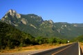 Mountains and road in nuevo leon, mexico III Royalty Free Stock Photo