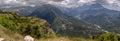 The mountains and road on a sunny summer day Royalty Free Stock Photo