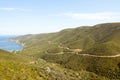 Mountains, roads and sea