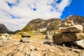 Mountains rock landscape along Trollstigen, Norway Royalty Free Stock Photo