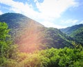 Mountains rocks a relief a landscape a hill a panorama Caucasus top a slope clouds the sky a landscape Royalty Free Stock Photo