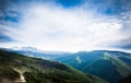 Mountains rocks a relief a landscape a hill a panorama Caucasus top a slope clouds the sky a landscape Royalty Free Stock Photo