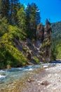 Mountains, rocks and river - reserve Nationalpark Berchtesgaden, Bavaria, Germany