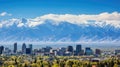 mountains salt lake city skyline Royalty Free Stock Photo