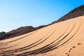 Mountains and sand in the Arabian desert