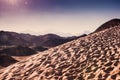 Mountains and sand in the Arabian desert