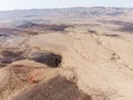 Mountains and sand dunes in the Negev desert, Ramona, Israel Royalty Free Stock Photo