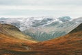 Mountains scandinavian Landscape Slettedalen in Norway Royalty Free Stock Photo