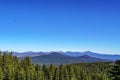 Mountains scene Trees endless sky Royalty Free Stock Photo