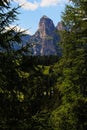 Mountains scenery to Sassongher in Alta Badia, Dolomiti mountains Italy, Europe