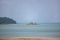 The mountains and sea scenery with blue sky, Phuket Islands Thailand