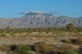 Mountains Seen from Interstate 15 Covered in Clouds Near OVerton, Nevada