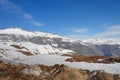 Mountains seen from the road to Nevado Snowy Valley in Chile South America.