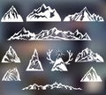 Mountains set. Travel, hiking theme.