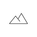 Mountains sign icon. Element of image sign for mobile concept and web apps illustration. Thin line icon for website design and Royalty Free Stock Photo