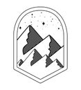 mountains silhouettes insignia