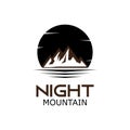 Mountains silhouettes, Mountains vector of outdoor design elements, Mountain scenery, trees, pine vector,