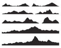 Mountains silhouettes Vector