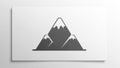 Mountains. This simple yet effective artwork focuses on symmetry and Royalty Free Stock Photo