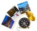 Mountains ski Austria images and compass Royalty Free Stock Photo