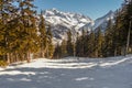 The mountains of ski resort Les Arcs, France .