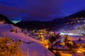 Mountains ski resort Solden Austria - sunset Royalty Free Stock Photo