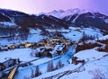 Mountains ski resort Solden Austria - sunset