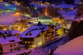 Mountains ski resort Solden Austria - sunset Royalty Free Stock Photo