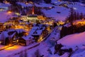 Mountains ski resort Solden Austria - sunset Royalty Free Stock Photo