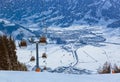 Mountains ski resort Zell-am-See Austria