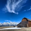 Mountains sky barn snow grand tetons foryou explore travel