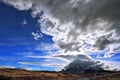 The mountains with snow-capped peaks Royalty Free Stock Photo