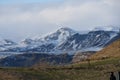 Mountains with snow in Vik City