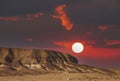 The mountains of Sodom located on the south-west side of the Dead Sea