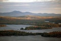 Mountains and Squam Lake in autumn Royalty Free Stock Photo