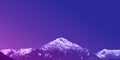 Mountain range at sunset, at sunrise. Gradient background, banner. Space for text. Royalty Free Stock Photo