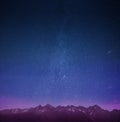 Mountains with stars wallpaper
