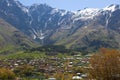 Mountains. Stepantsminda village. Georgia. Royalty Free Stock Photo