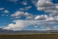 Mountains steppe sky clouds Royalty Free Stock Photo