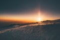 Mountains sunrise view from Elbrus mountain Royalty Free Stock Photo