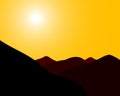 Mountains sunset Royalty Free Stock Photo