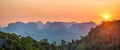 Mountains sunset panorama landscape Royalty Free Stock Photo