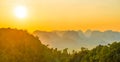 Mountains sunset panorama landscape Royalty Free Stock Photo